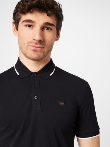 HUGO Red Poloshirt 'Deresino' in Schwarz