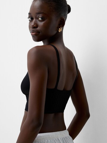 Tops en tricot Bershka en noir