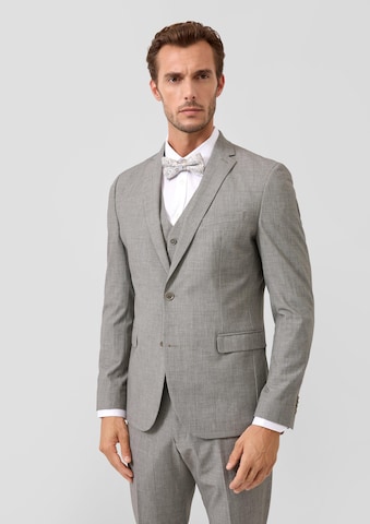 Coupe slim Veste de costume ' S.OPURE ' s.Oliver en marron : devant