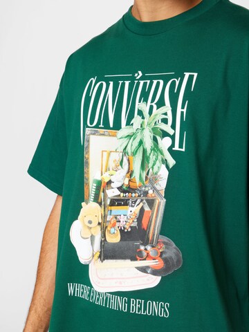 CONVERSE Koszulka 'Hidden Treasures' w kolorze zielony
