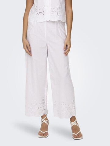 ONLY Loosefit Bandplooibroek 'Roxanne' in Wit: voorkant