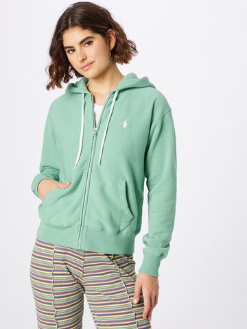 Polo Ralph Lauren Zip-Up Hoodie in Green: front