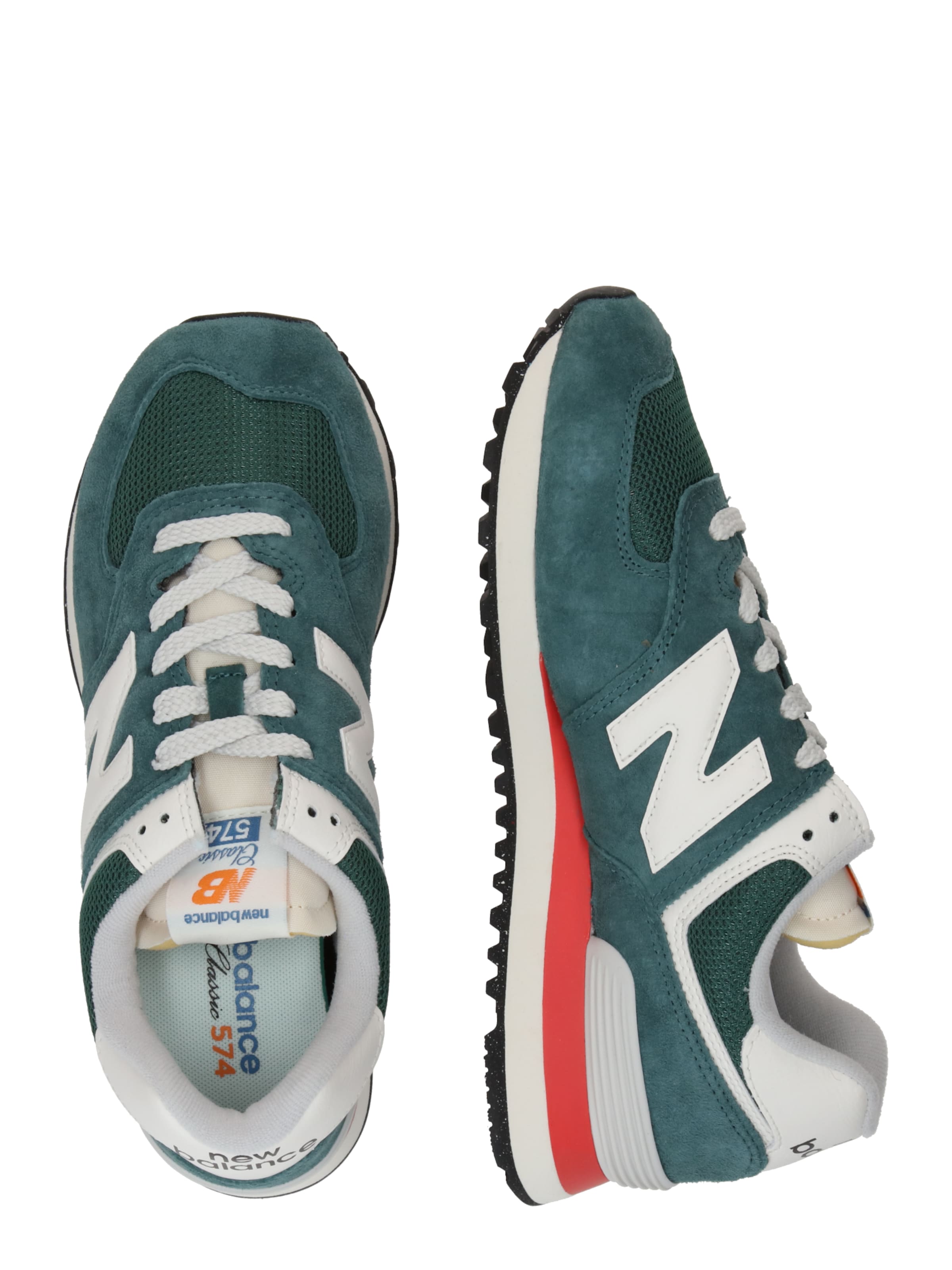 Baskets basses '574' new balance en vert