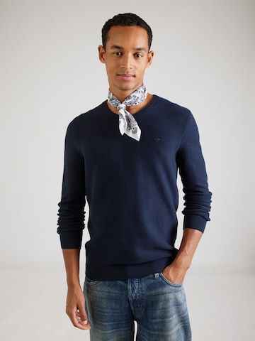 Pull-over 'Elko' MUSTANG en bleu : devant