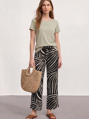 STREET ONE Wide leg Byxa 'Emee' i svart