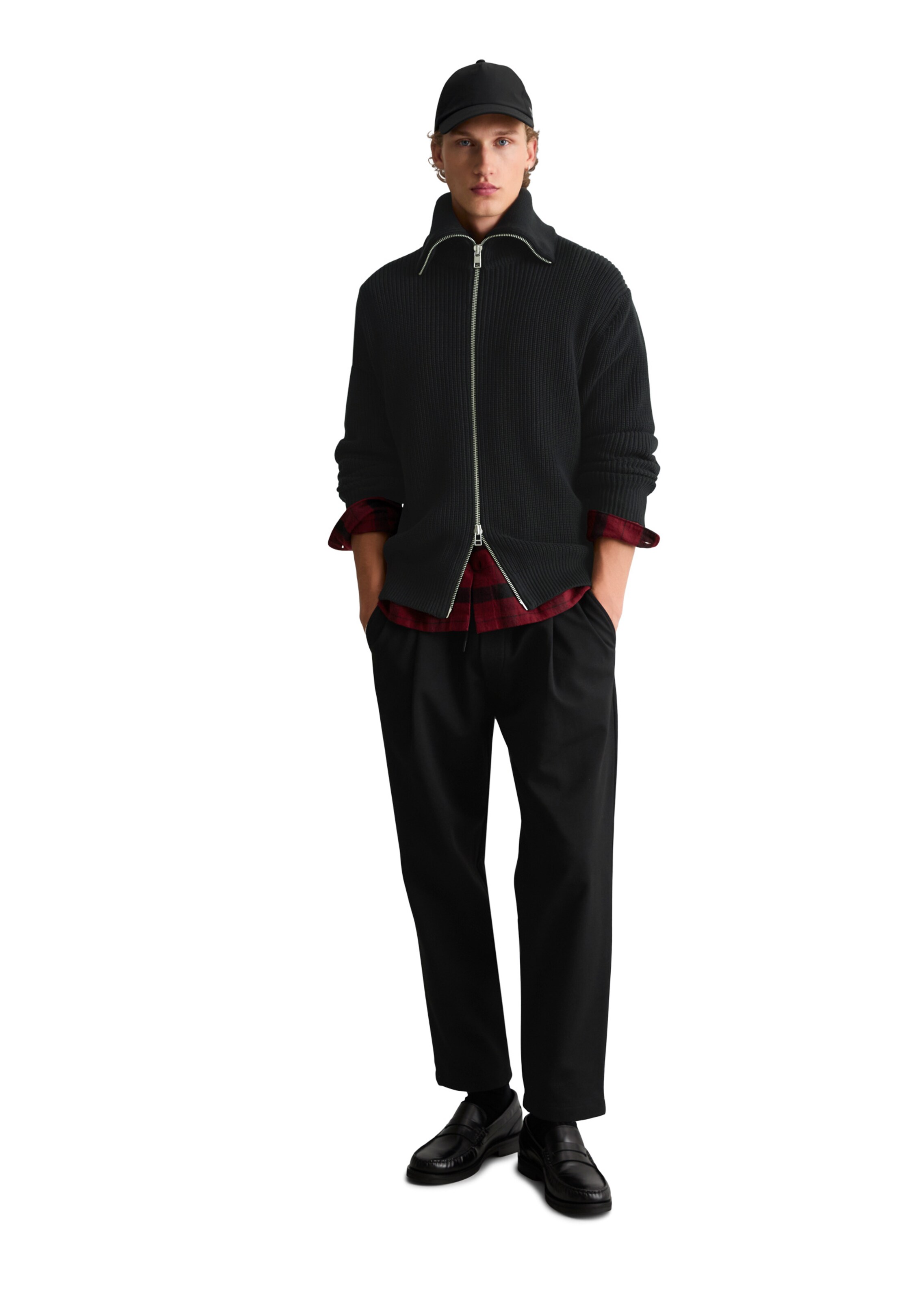 Vestes en maille Marc O'Polo DENIM en noir : devant