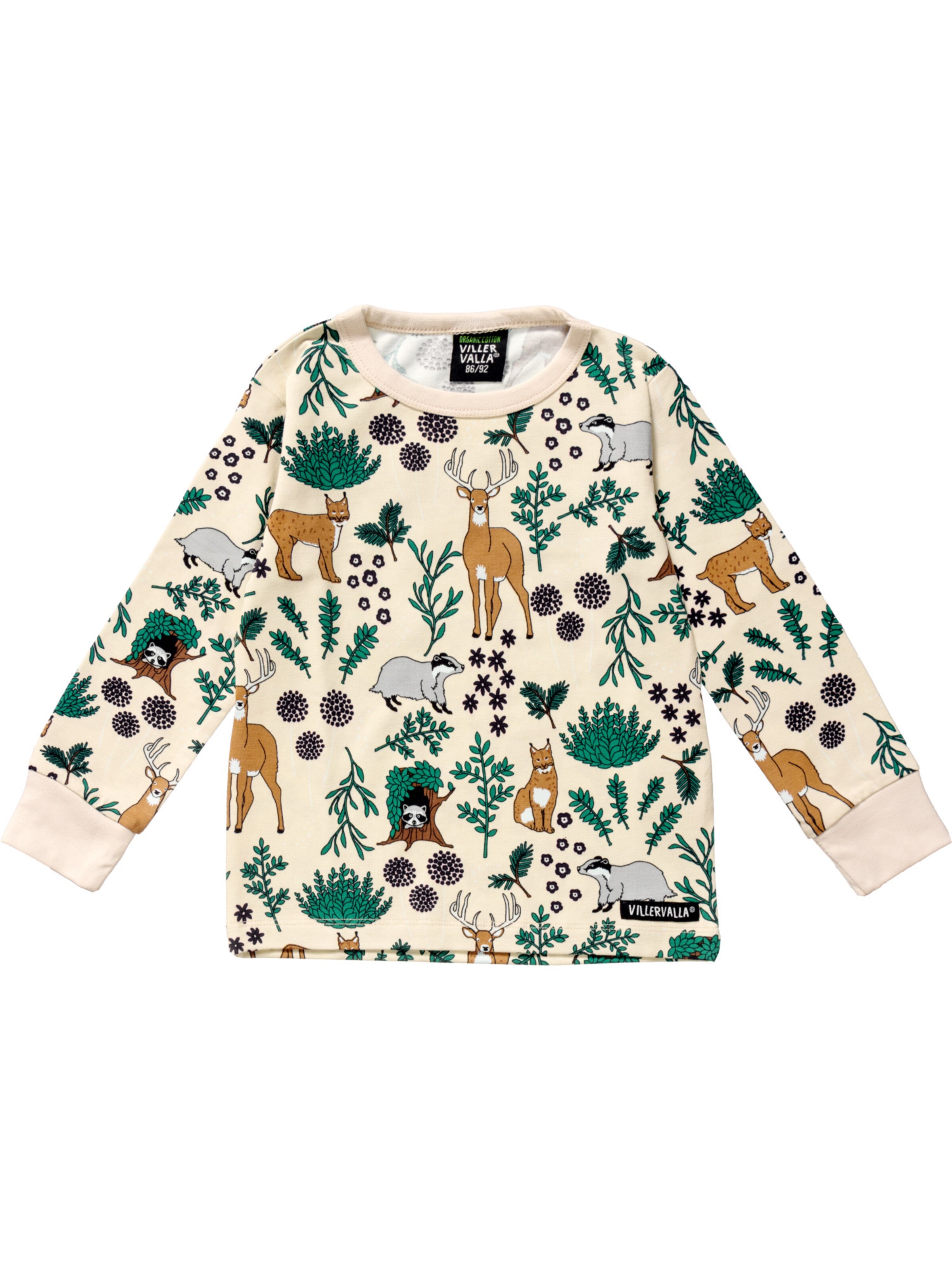 Villervalla Pajamas 'Winter Forest' in Beige