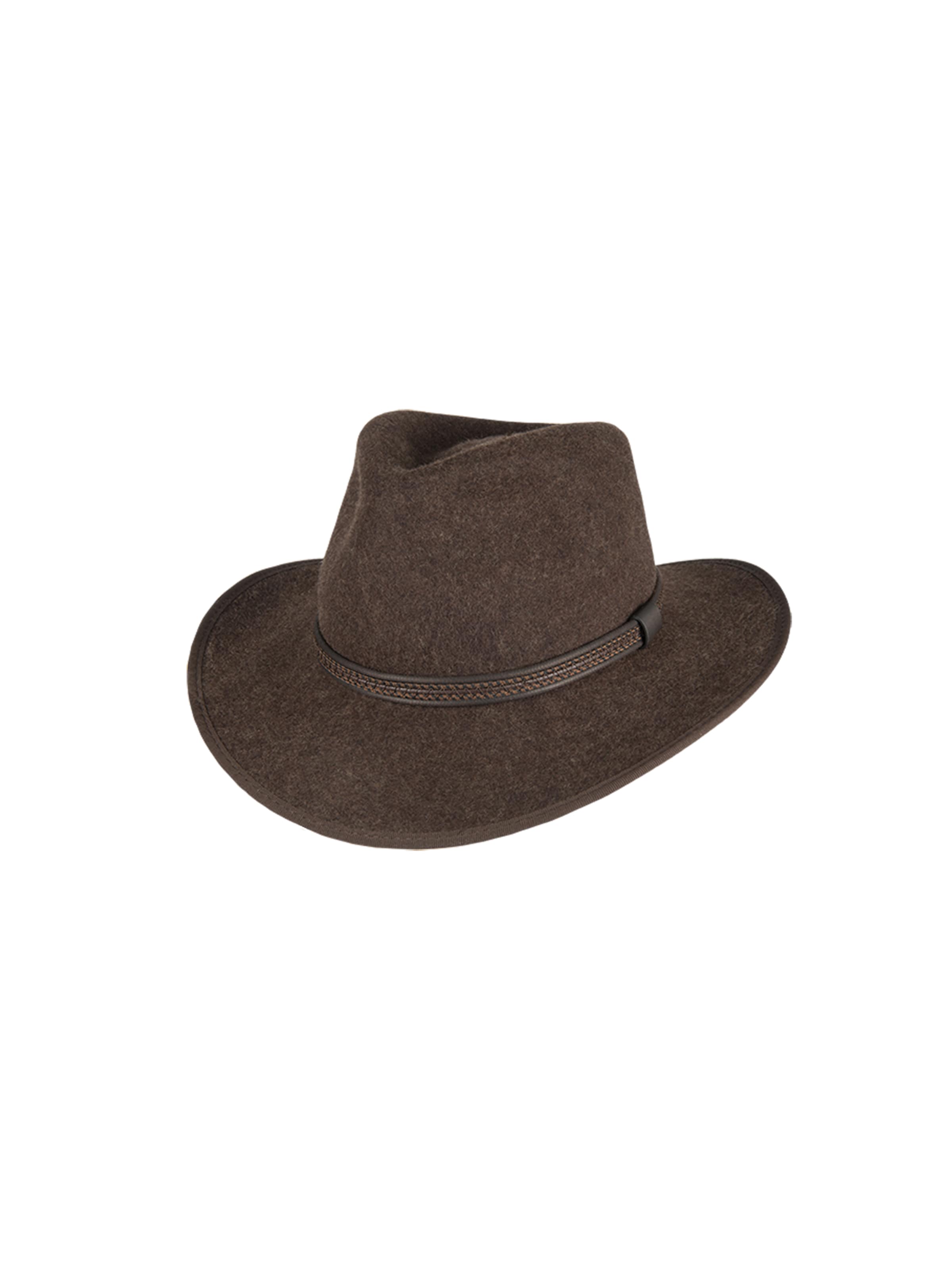 Hatland Hoed 'Benjamin' in Bruin: voorkant