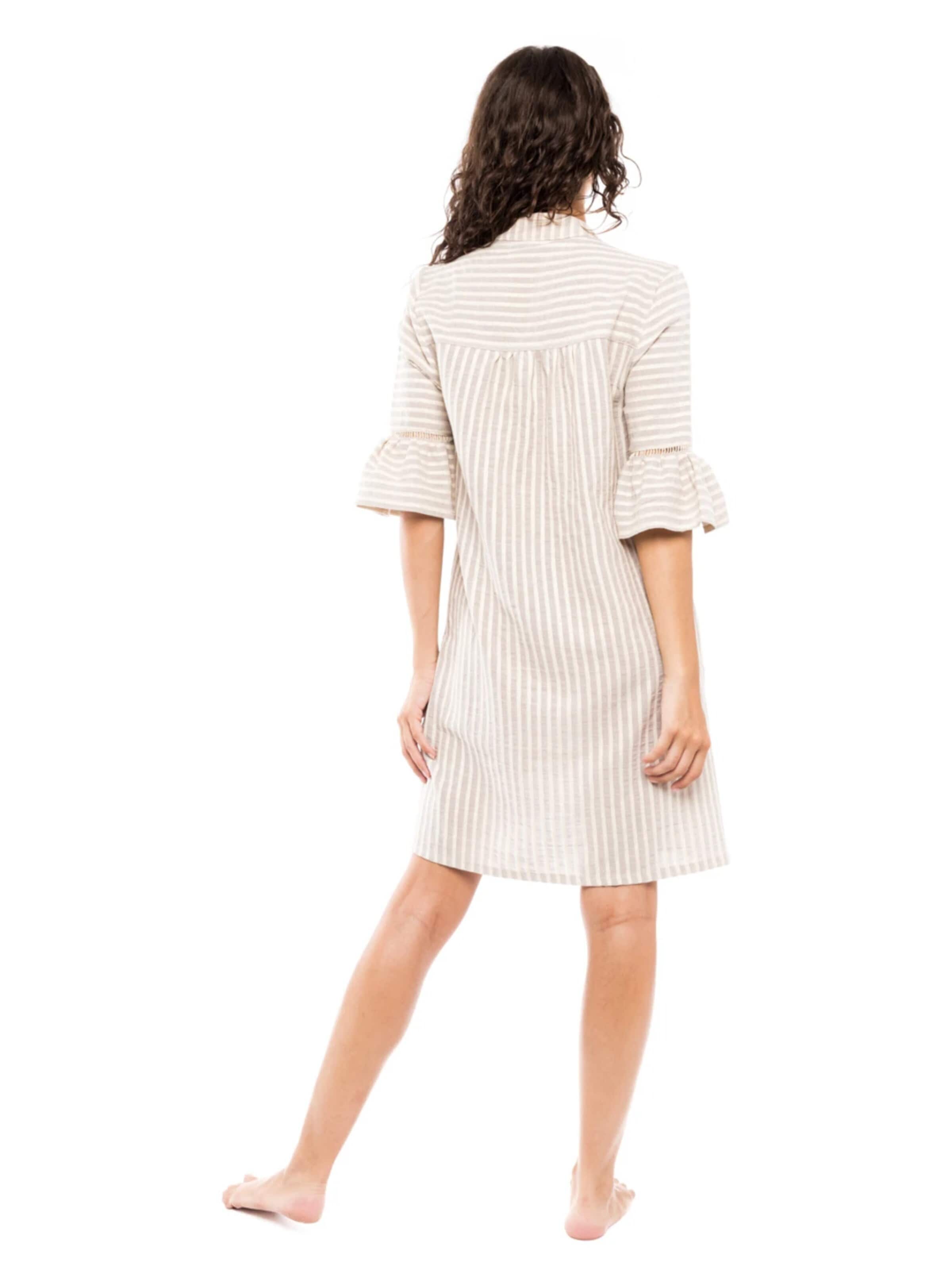 Pink Label Letnia sukienka 'BEACHWEAR SAND STRIPE' w kolorze beżowy