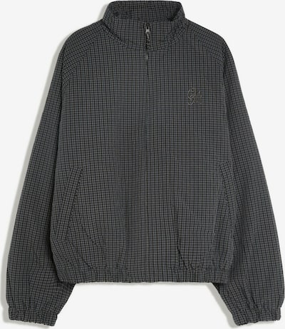 Bershka Veste mi-saison en S en gris foncé / noir, Vue avec produit