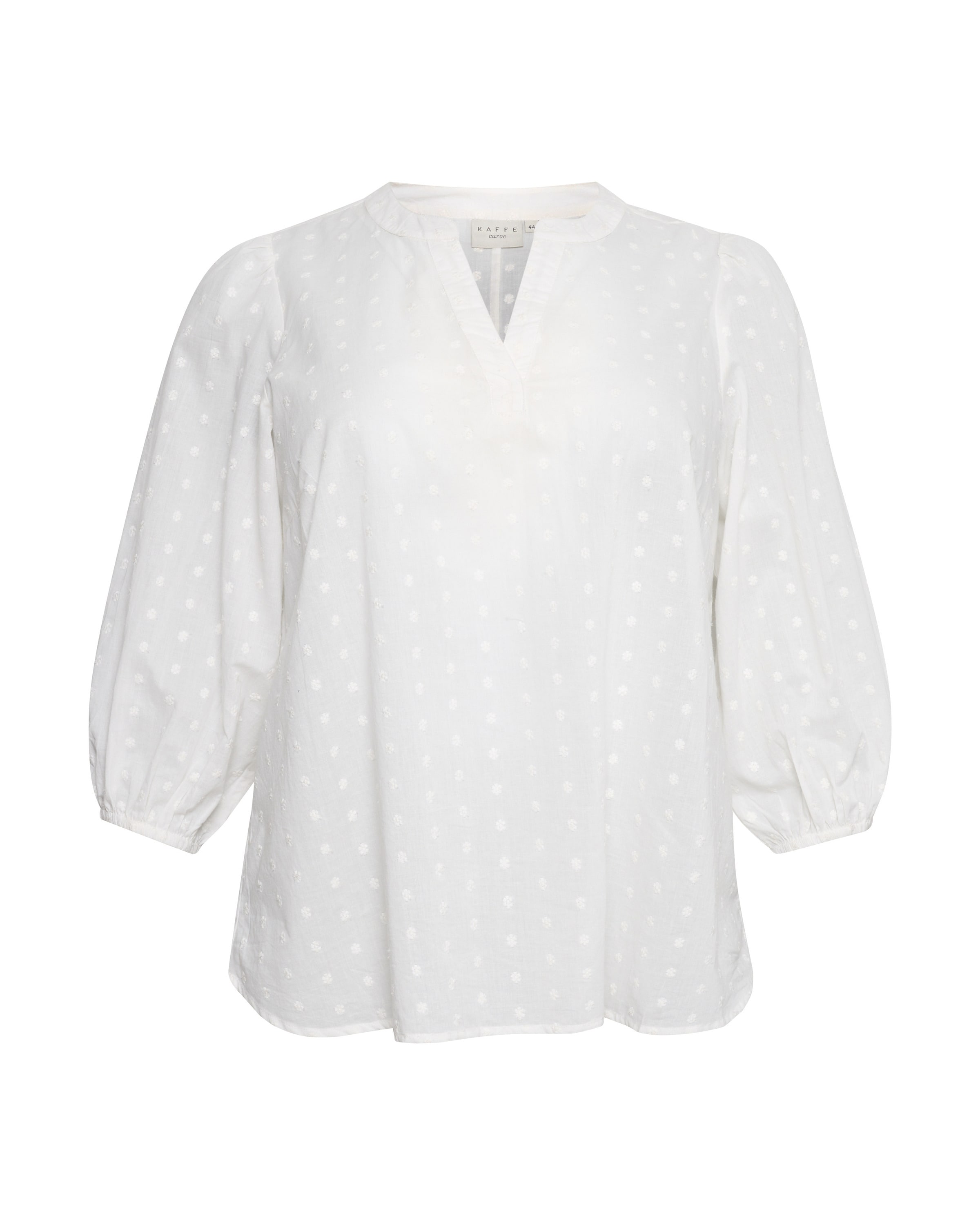 KAFFE CURVE Blus i vit: framsida