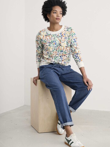 Seasalt Cornwall Sweatshirt 'Bright Wave' in Beige