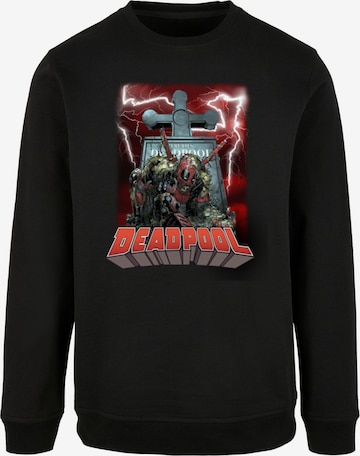 ABSOLUTE CULT Sweatshirt 'Deadpool - Grave' in Zwart: voorkant