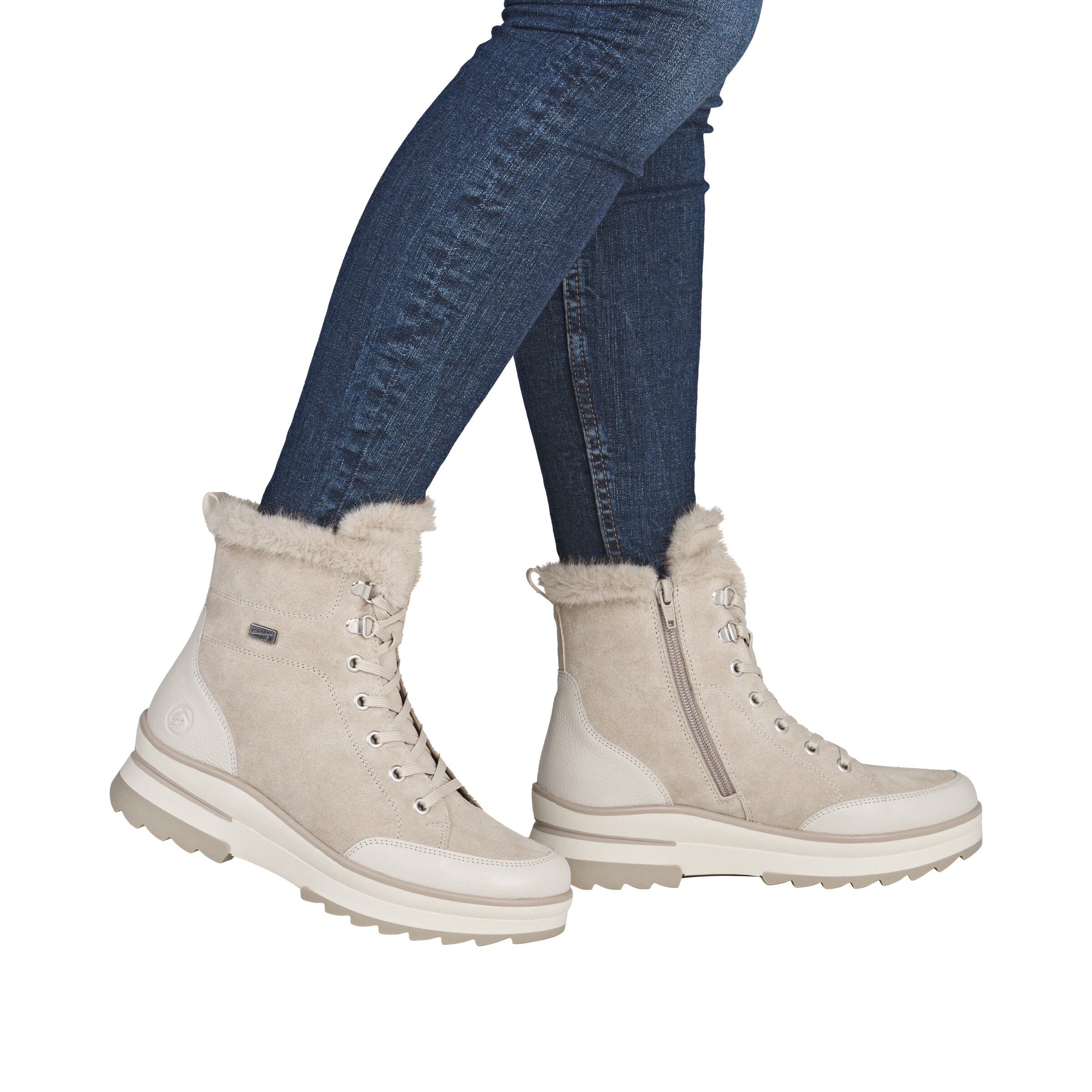 Bottes à lacets 'D2B76' REMONTE en gris