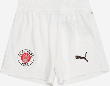 PUMA Workout Pants 'FC St. Pauli 25/26' in White: front