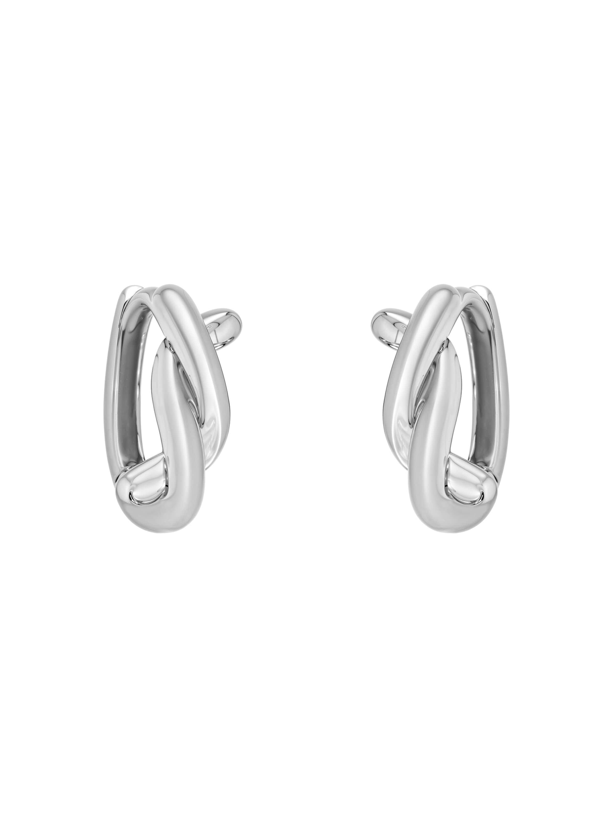 Sofia Milani Earrings 'Curved' in Silver: front