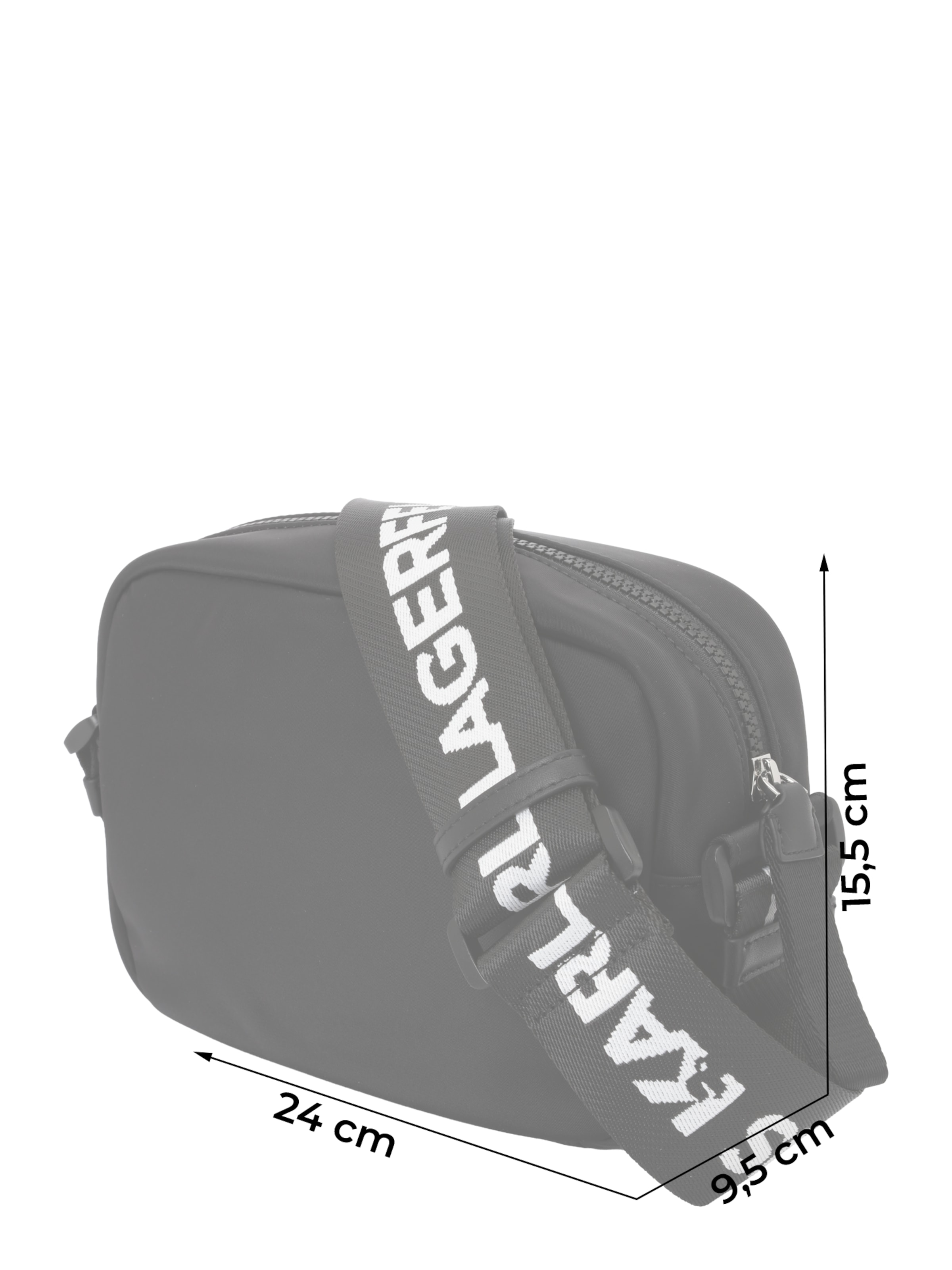 KARL LAGERFELD JEANS - Bolso de hombro 'ESSENTIAL' en negro: frente