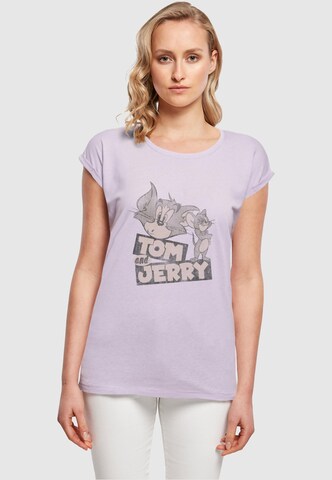 T-shirt 'Tom and Jerry - Cartoon' ABSOLUTE CULT en violet : devant