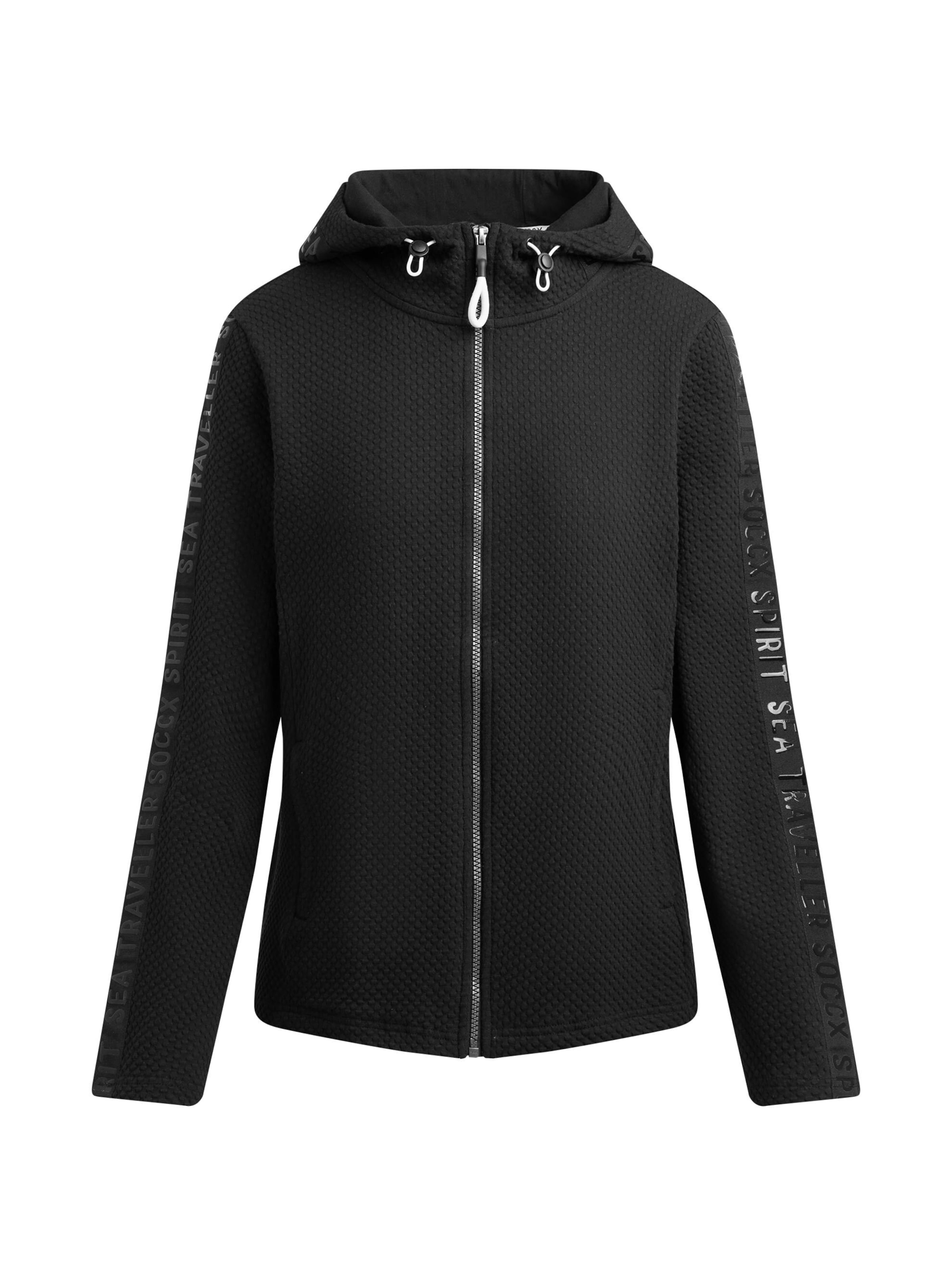 Soccx Zip-Up Hoodie in XS in Black, Item view
