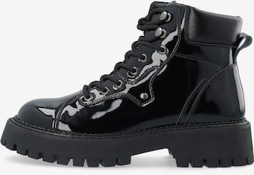 Bottines à lacets 'NORTH' Bianco en noir : devant