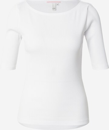 T-shirt QS en blanc : devant