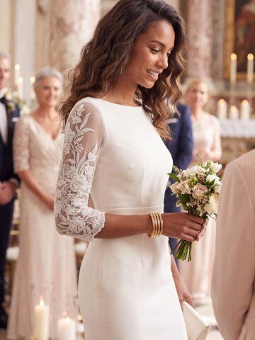 AUDRAY Pouzdrové šaty 'GINGER lace' – béžová