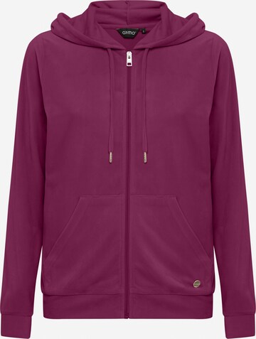 Oxmo Zip-Up Hoodie 'Itanna' in Purple: front