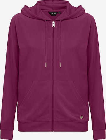 Oxmo Zip-Up Hoodie 'Oxmitanna' in Pink: front