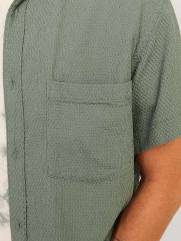JACK & JONES Regular fit Button Up Shirt 'Tampa Dobby' in Green