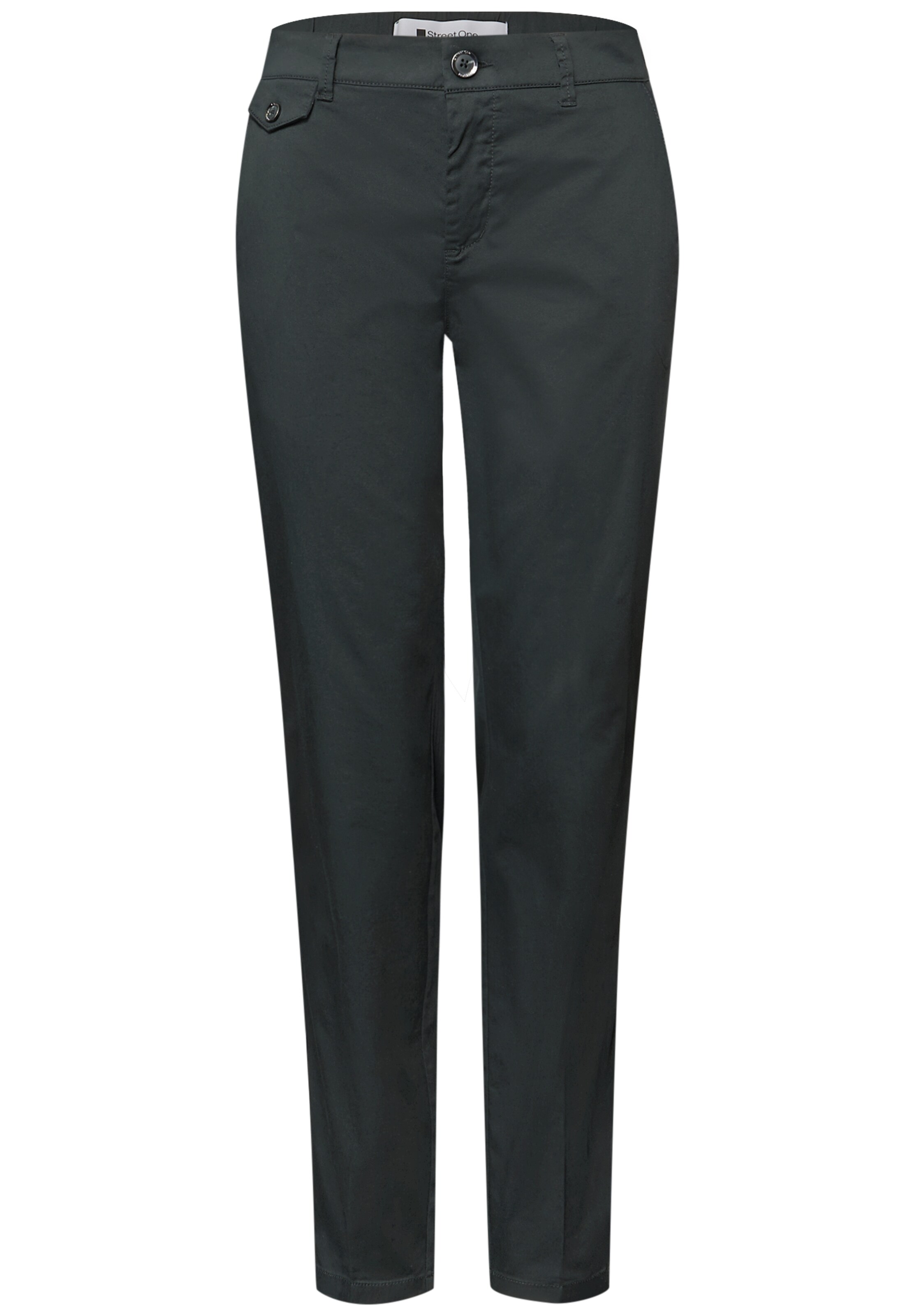 STREET ONE Chino Pants in Green: front