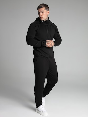 SikSilk Zip-Up Hoodie in Black