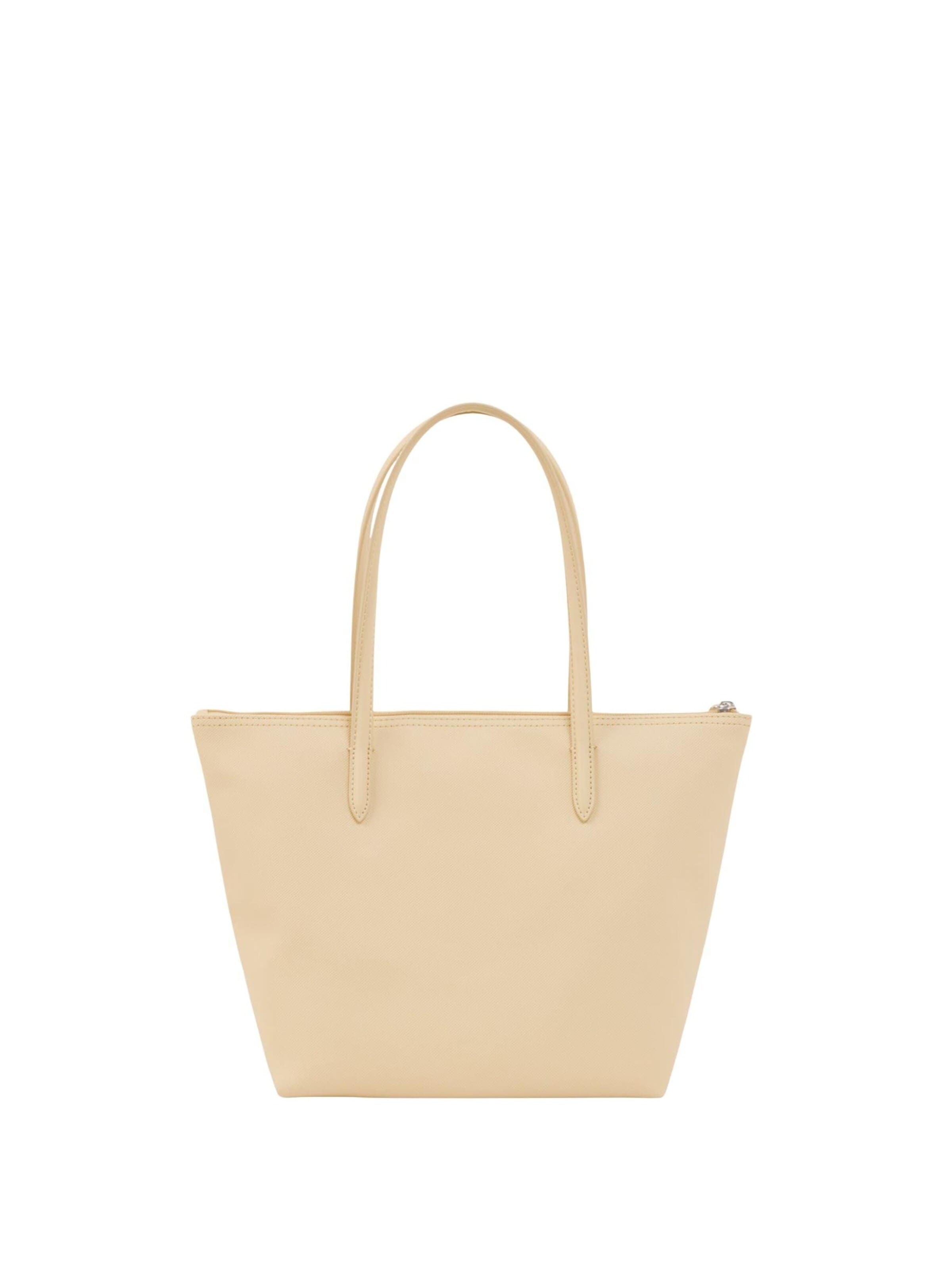 LACOSTE - Shopper 'Lacoste Sac Cabas / Shopping Femme L.12.12 Concept Jaune/Beige NF2037PK' em bege