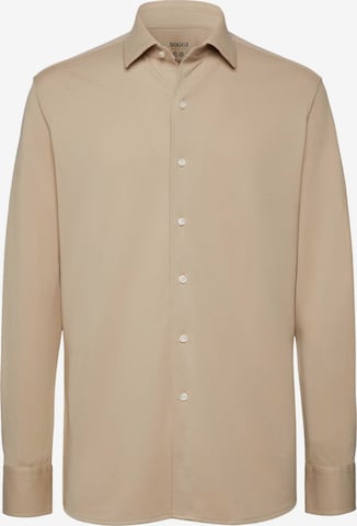 Boggi Milano Regular fit Button Up Shirt in Beige: front