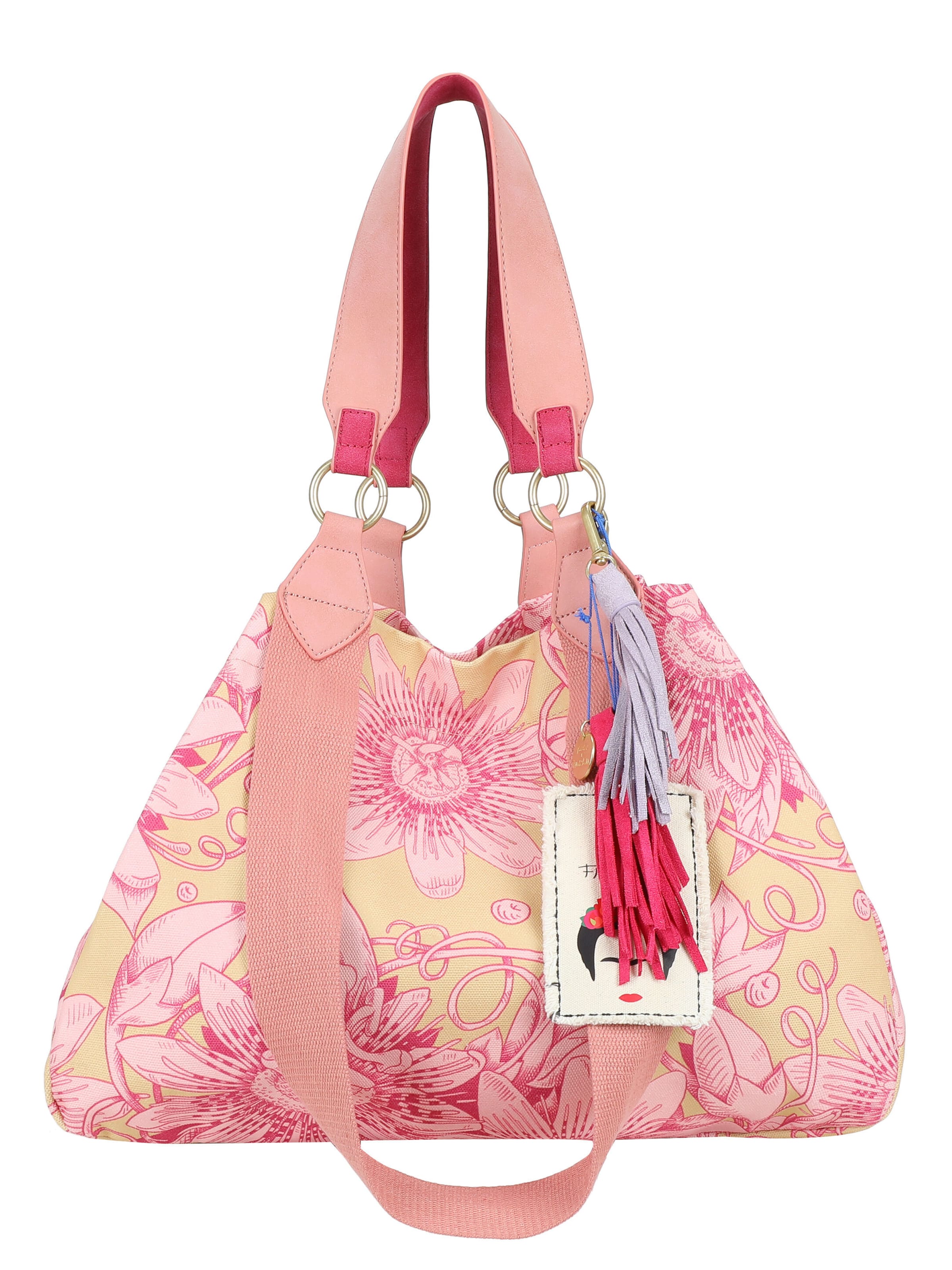 Fritzi aus Preußen Shopper Izzy Medium Limited Bloom 'Fritzi x F. Kahlo' in Pink: Vorderseite
