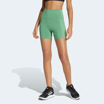 ADIDAS PERFORMANCE Workout Pants 'All me' in Green: front
