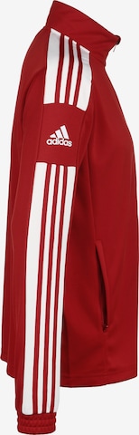 ADIDAS SPORTSWEAR Athletic Zip-Up Hoodie 'Squadra 21' in Red