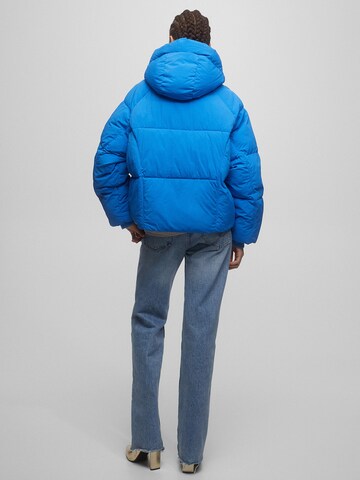 Pull&Bear Winter Jacket in Blue