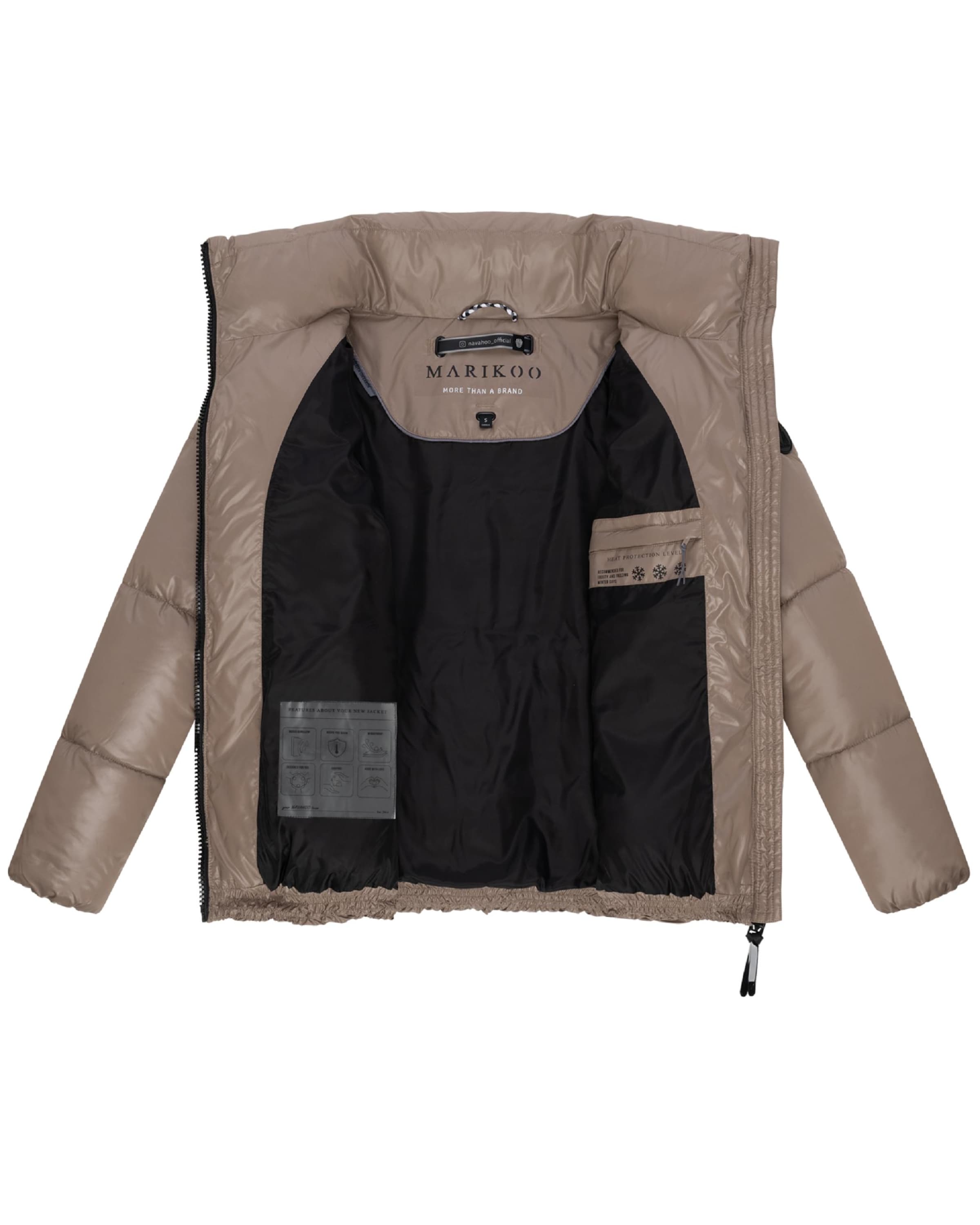 MARIKOO Winter Jacket 'Hazalee 16' in Grey