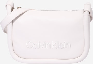 Calvin Klein Schoudertas in Wit: voorkant