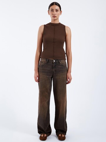 Dr. Denim Top 'Deia Waffle' in Bruin
