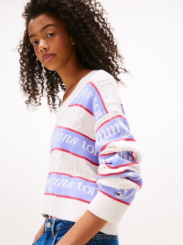 Tommy Jeans Pulover | bela barva