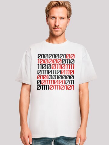 T-Shirt 'I love you 01001001 Binary Code Valentinstag' F4NT4STIC en blanc : devant