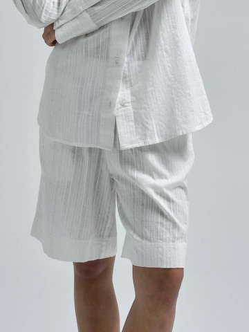 Loosefit Pantalon Seamless Basic en blanc