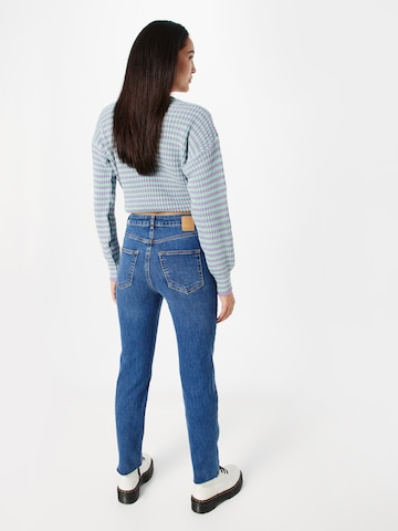 PIECES Avsmalnet Jeans 'DELLY' i blå