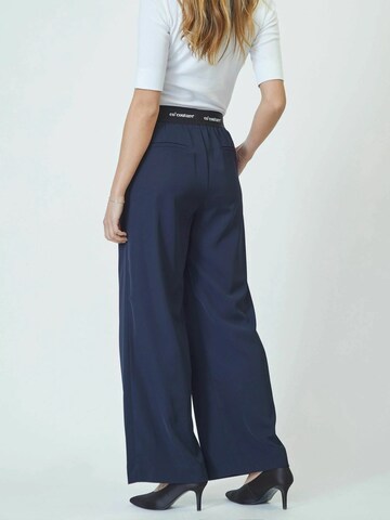 Wide Leg Pantalon 'Amina' co'couture en bleu