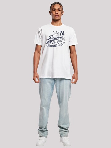 F4NT4STIC Shirt 'Elton John Bennie And The Jets' in White