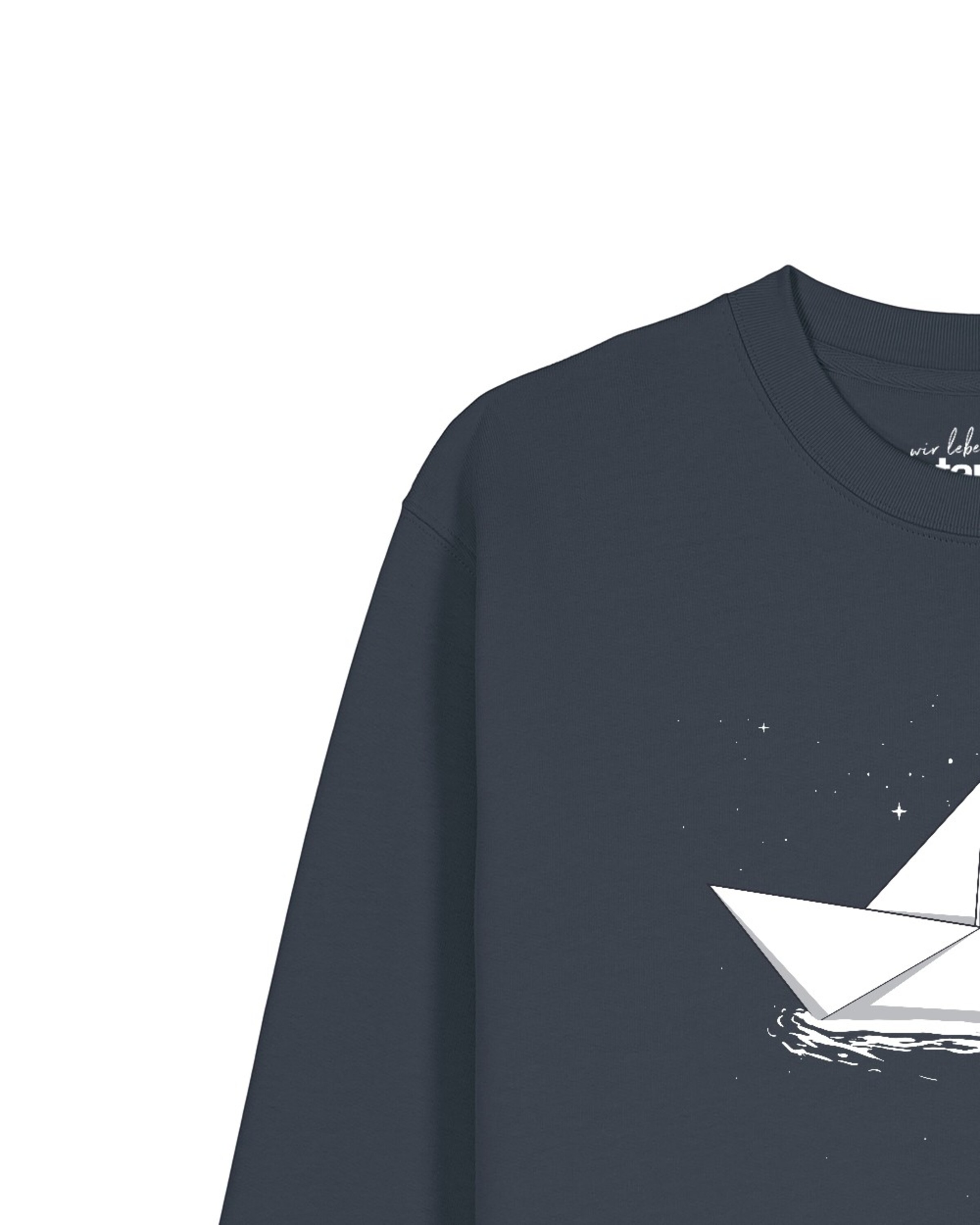 Watapparel Sweatshirt 'Astronaut In Paper Boat' in Grijs
