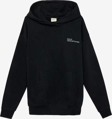Sweat-shirt HALO en noir : devant