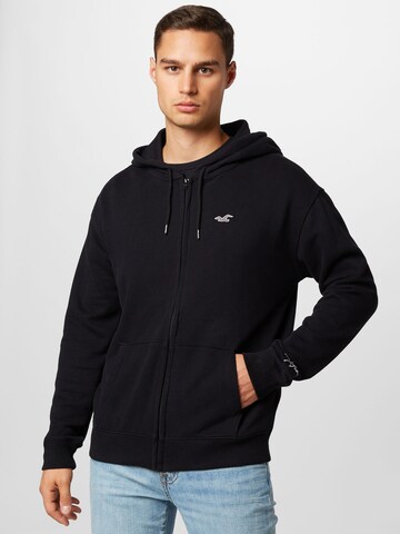 HOLLISTER Sweatjacke 'MUST HAVE SCRIPT' in Schwarz: predná strana