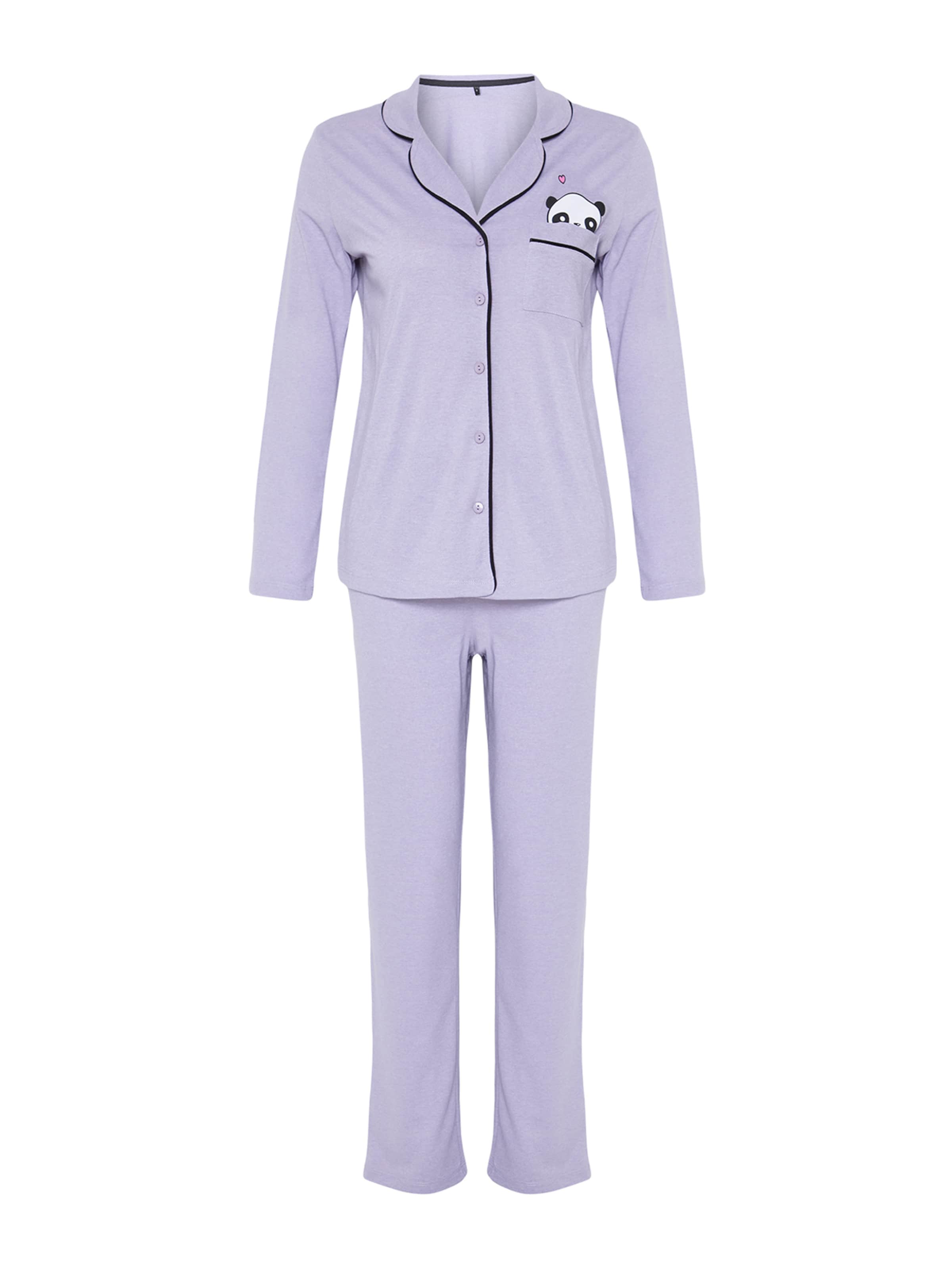 Trendyol Πιτζάμα σε λιλά: μπροστά